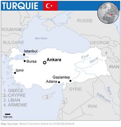 Carte de la Turquie