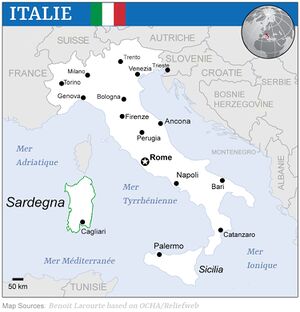 Carte situation Sardaigne