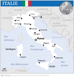 Carte de l'Italie