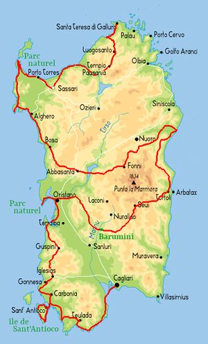 parcours en Sardaigne